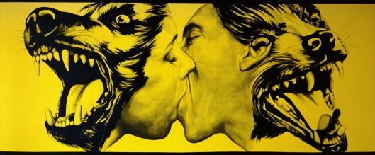 Robert Longo, Strong in Love (Dog Kiss) 1983